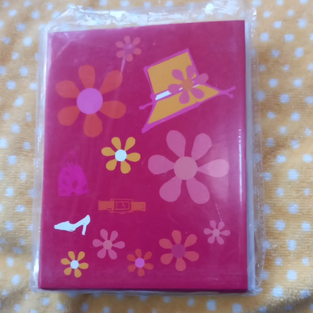 Pink Floral And Fashion Blank Cards With Envelopes Set Of 10